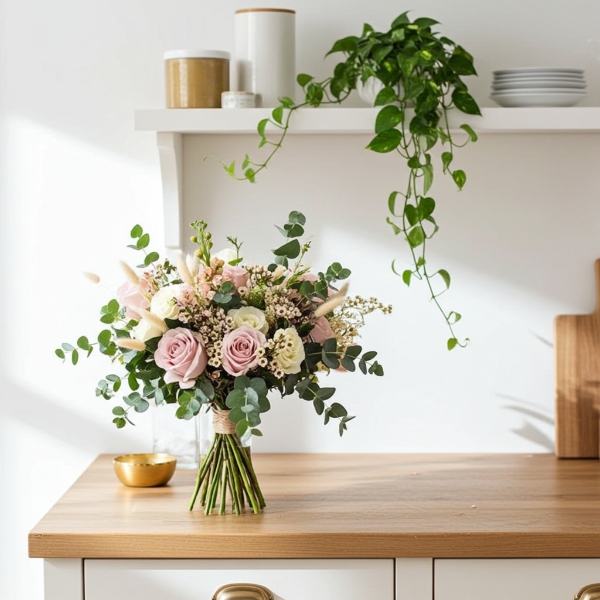 Pink bouquet of flowers