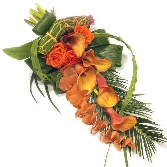 TS6 CALLA LILY AND ROSE SHEAF
