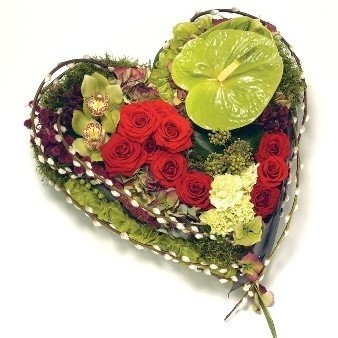HE15   Heart Based Red and Green