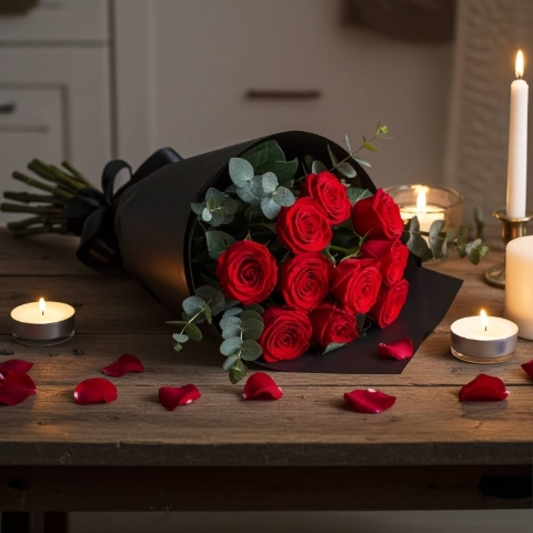 BOUQUET OF RED ROSES